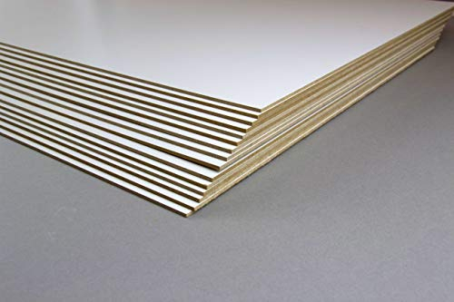 1a Bilderrahmen 10 MDF Platten 2,5 mm stark Holz Werkstoff Passgenauer Zuschnitt Wunschformat 20x70 cm Einseitig Weiss lackiert 70x20 cm