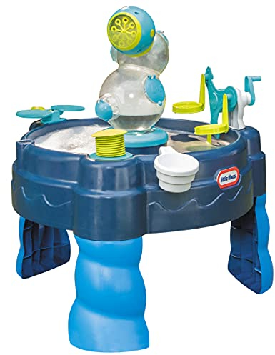 little tikes Table d'Activités Aquatiques Bulles & Mousse 3-en-1-Jeux d'Extérieur Actifs pour Enfants-Contient Une Machine à Bulles et à Mousse-Jouet Portatif avec Accessoires-Âges 2+, 656033M