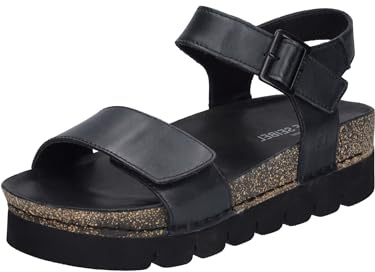 Josef Seibel Damen Plateausandalen Alice 03, Frauen Sandalen,Weite G (Normal),Strandschuhe,Plateausandaletten,bequem,schwarz,38 EU