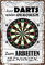 Blechschild 20x30cm gewölbt Zum Dart spielen geboren Sprüche Deko Geschenk Schild