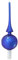 Krebs Glas Lauscha - Weihnachtsdekoration/Christbaumschmuck aus Glas - Christbaumspitze - Farbe: Blau matt - Größe: ca. 28 cm