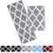 Homaxy rutschfest Badematten Set 2 teilig Weich Hochflor Badezimmerteppich Set Mikrofaser Badvorleger Badteppich Set 2teilig –Grau，40 x 60 cm + 40 x 120 cm