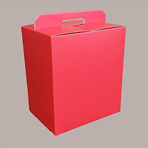 Lucgel Valigetta Panettone Bottiglia Dolci - Scatola Regalo Natalizia Elegante - Strenne Natale Pasqua - Carta Seta Rosso 280x200H350mm - 10 pezzi -