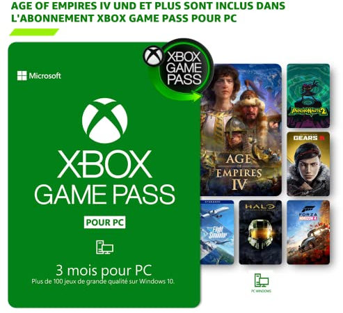 Xbox Game Pass for PC | 3 Month | Age of Empires IV est inclus dans l'abonnement | Windows 10 - Code jeu à télécharger