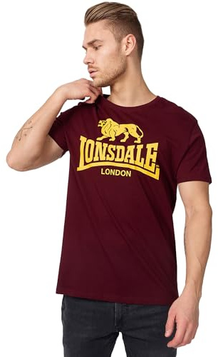Lonsdale Herren-T-Shirt, Normale Passform mit Rundhalsausschnitt | Straßenbekleidung T-Shirt,lässiges T-Shirt aus weicher,gekämmter Baumwolle,leichtes & bequemes T-Shirt für Sport & den Alltag
