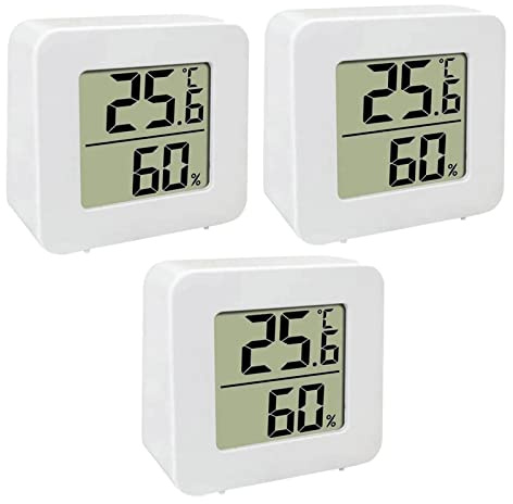 Thermo-hygrometer Digital, 1/3/5/8/10 Stück Thermometer für Innenräume Raumthermometer Digital Innen, Temperatur und luftfeuchtigkeit messgerät für Haus Büro Schlafzimmer Gewächshaus Lagerhaus Keller