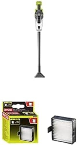 Ryobi - Aspirateur à Main 18V avec Tube d'extension et Brosse pour Sol Dur + Filtre HEPA H11 Amovible et Lavable