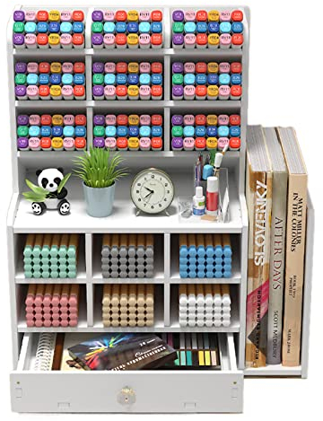 Xinfuquan Schreibtisch organizer,Stiftehalter schreibtisch-Stiftha (Blanco) (PB16-1-XFQ)