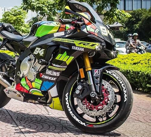 Motorrad Reifen Sticker permanente Reifen Beschriftung Motocross Reifenaufkleber Motorcycle 4X ADVAN Yokohama -SCHNELLER Versand AUS Deutschland !!