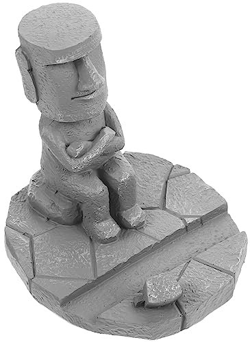 HOMSFOU Moai-Statue Aus Kunstharz Handyhalter Stiftehalter Kreative Tischdekoration Aufbewahrungsständer Für Schreibtisch Moai-Statue Als Handyhalterung