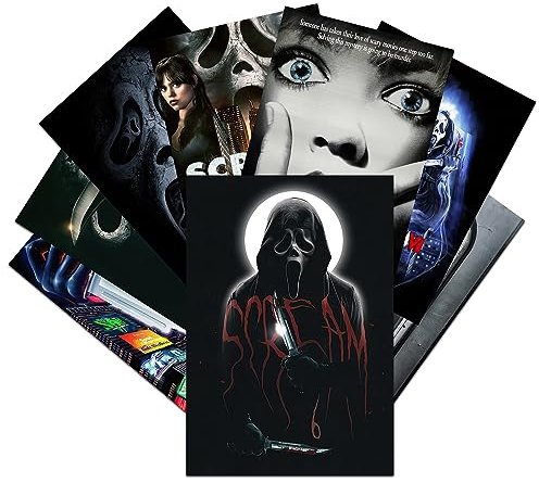 GTOTd Horror Wall Poster 8-Pack 11.5 x 16.5,Horror Movie Merch Party Unframed Version HD Printing Poster for Living Room Bedroom Club Wall Art Decor