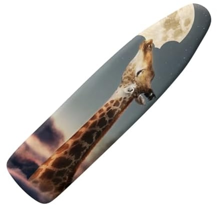 COEQINE Giraffe Funny Animal Print Over The Door Ironing Board Cover 15”x54”, Heavy Duty Iron Board Cover Durable Thick