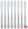 SOL 8pk Dinner Knives - 22cm Stainless Steel Table Knives, Dishwasher Safe Cutlery Set, Durable Knife Cutlery for Dining, Sleek Table Knife Design