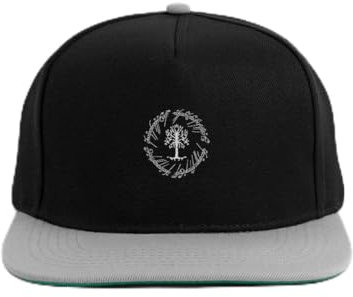 Spreadshirt Der Herr Der Ringe Der Weiße Baum Gondors Snapback Cap, One Size, Schwarz/Grau