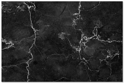 Küchen-Rückwand Matt Spritzschutz I Marmor schwarz I 60 x 40 x 0.3 cm I dv1379