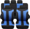 Susy Shop LS05 - Juego de fundas universales para asientos de coche, delanteras y traseras, para utilitarios medianos y pequeños, no aptos para todoterrenos (azul)