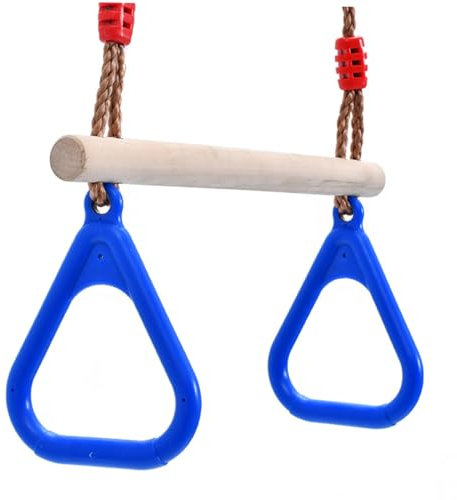 Hohopeti 1 Jeu Balançoire en Bois Balançoire Extérieure Balançoire en Plein Air Balançoire Intérieure Anneaux pour Balançoire en Métal Costume Adulte Enfant Bambou Anneau De Gymnastique