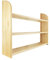 woplus Holz Regal Wandregal Bücherbord Bücherregal Kiefer Farblos Lakiert massiv (3 Etage 90cm)