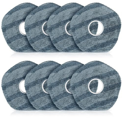 8 Pack Mop Pads Compatible with eufy X10 Pro Omni / X9 Pro Robot Vacuum Cleaner, Spin Cleaning Pads Replacement Accessories Set