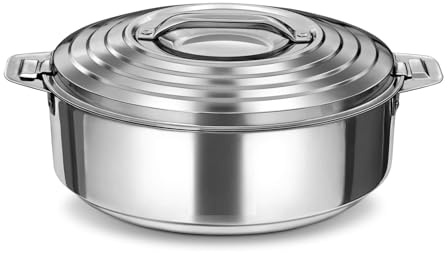 Stainless Steel Hot Cold Food Insulated Casserole Double Wall Hot Pot (Capacity 7500ml)