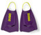 Arena Powerfin Pro II Schwimmflossen, Unisex, für Erwachsene, für Damen und Herren, Silikon, Kurze Klinge, Links/rechts, maßgeschneidert, Pflaume/Arctic Lime, Größe 47-46
