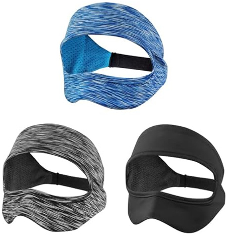 Growalleter Mask for Quest 3/Quest 2 Headset, Universal Adjustable VR Face Protection Sweatband for PSVR2/PICO4, Washable and Clean (Black+Gray+Blue)