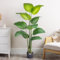 Christow Artificial Banana Tree, Indoor Outdoor House Plant Decoration, Lifelike Feel-Real PEVA Leaves, Pre Potted in Weighted Faux Cement Pot with Moss, For Living Room Bedroom Office (5ft/150cm)
