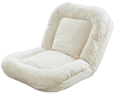 Menschliches Hundebett für Menschen Erwachsene, Hundebett für Menschen, verstellbare Sitzsackbetten für Menschen, Größe passt, schlafendes, faltbares menschliches Hundebett (Blanco Fiber velvet)