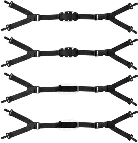 4-Punkt-Hartschalen-Kinnriemen, universeller Sicherheitshelm-Ersatz mit Schnellclip-Design, weißer verstellbarer Kinnriemen für harte Hüte (4 Stück)
