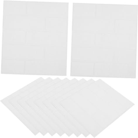 Hemobllo Lot De 20 Autocollants Muraux En Briques 3d Autocollants Décoratifs Faciles À Décoller Non Collants Pour La Maternelle