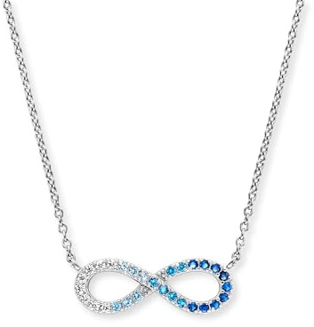 Engelsrufer Damen Halskette Infinity aus 925er Sterlingsilber mit Zirkonia – Symbol für ewige Liebe – Länge: 40 + 4 cm – nickelfrei