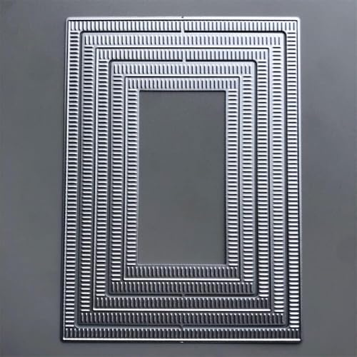 Rechteckige Bordüre Stanzform für Kartenherstellung, Metall, Scrapbooking, Stanzformen, Prägeschablonen für DIY, Scrapbooking, Dekoration, Hochzeit, Geburtstag, Segenskarte