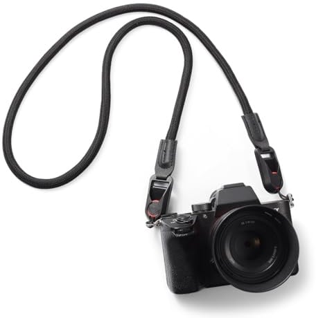 COYUN 1 pcs Corda da arrampicata per tracolla per fotocamera, Tracolla per regolabile tracolla, tracolla per fotocamera con sistema sgancio rapido, tracolla regolabile per fotocamera reflex digitale