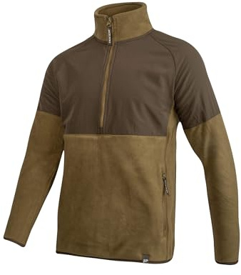 JACK PYKE Bleasdale Half Zip Fleece Top – Lightweight Outdoor Soft Fleece Jacket for Mens with Zipped Pocket and Contrast Panels – Ideal Warm Mid Layer for Hiking, Camping
