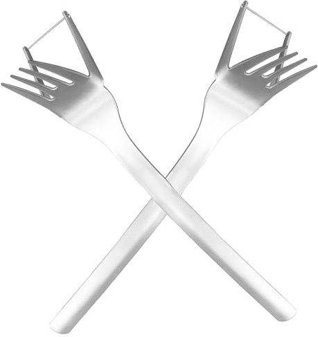 Gatuida 2 pezzi Anguria Multifunzionale con Forchetta Leggero e Compatto per Fette di Melone e Frutta per Casa e Campeggio