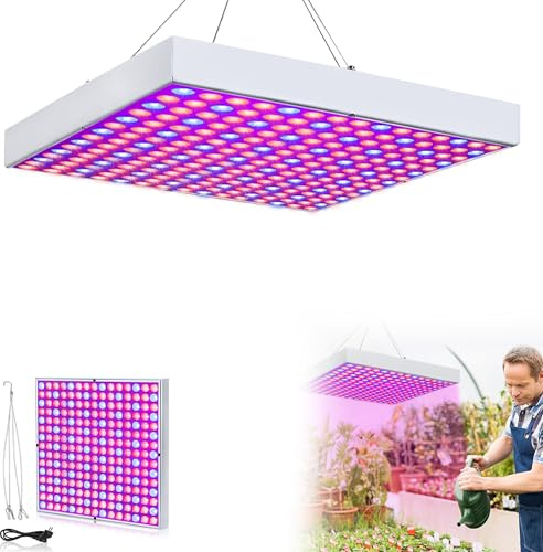 YZNAHRE 45W LED Pflanzenlampe, 225 Rot & Blau LEDs Wachstumslampe für Zimmerpflanzen, Gewächshaus, inkl. 1,5 m Kabel, 2 Stück