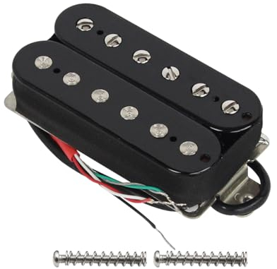 FLEOR Micro guitare électrique Micros Humbucker à double bobinage Micro manche en céramique 50 mm - Noir