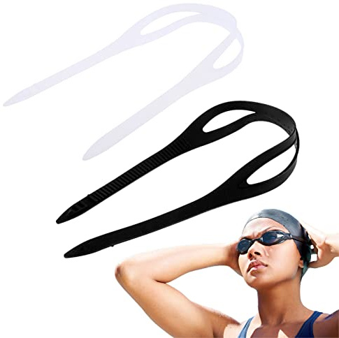Clear Universal Swimming Goggles Swim Glasses Eyewear Durable Silicone Strap Head Band Water Sports Replacement Spare Accessories