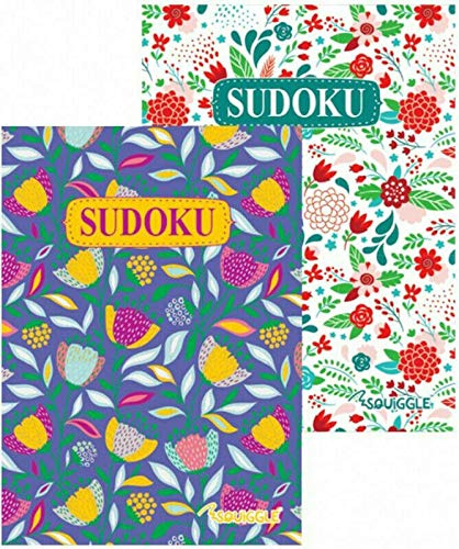 A5 Pocket Floral Sudoku Challenge Books - Book 1 & 2, Each includes 110 Pages - Lna Namaa