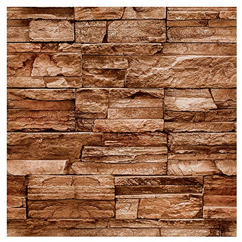 murando - Tapete selbstklebend 10m Wandtattoo dekorative Möbelfolie Dekorfolie Fotofolie Panel Wandaufkleber Wandposter Wandsticker - Steinwand Steinoptik Ziegelmauer f-A-0173-j-d