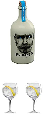 Knut Hansen Dry Gin 0,5 Liter + Ballon Bistro Cubata GIN Glas 1 Stück + Ballon Bistro Cubata GIN Glas 1 Stück