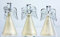 condecoro Glas Engel Christbaum-Schmuck Hänger Baumbehang Weihnachtsschmuck Weiss, 3er Set