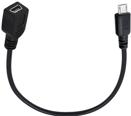 innov8 Micro USB 5Pin to Mini USB 5Pin Female Extension Cable Extender Connector for MP3 GPS Camera Smartphone Tablets - 0.3m