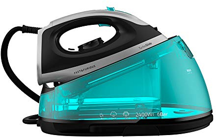 Cecotec Centro per la stiratura Fast&Furious 8010 Vital. 2400 W, 6 Bar di pressione, Suola in Ceramica Ultra-Scorrevole, 125 g/min di Vapore Continuo e 360 g/min di Getto di Vapore (8010 Vital)