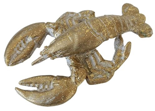 Generisch Deko Figur Hummer Gold Krebs Languste Lobster maritim Dekoobjekt Skulptur Statue