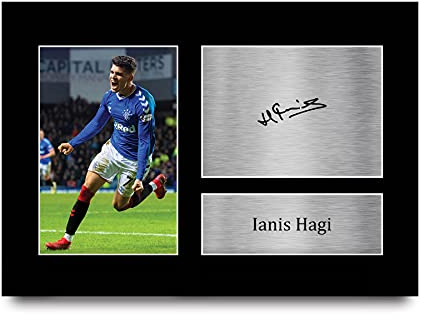 HWC Trading A4 Ianis Hagi Rangers Geschenke Gedrucktes signiertes Autogrammbild für Fußballfans und Unterstützer