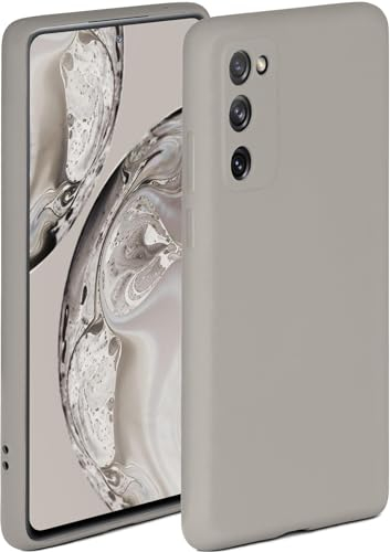 ONEFLOW Soft Case für Samsung Galaxy S20 FE/FE 5G Hülle aus Silikon mit Kameraschutz, Silikonhülle mit erhöhtem Schutz fürs Display, Backcover Schutzhülle, weiche Handyhülle, Taupe