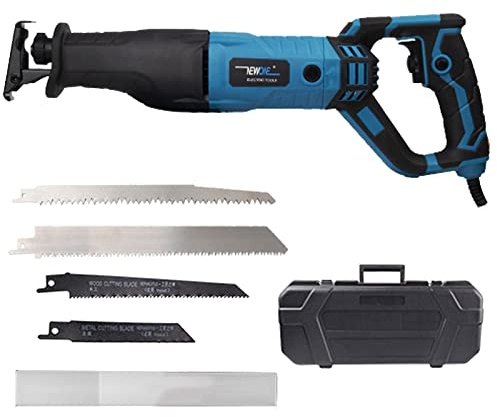 Aocay Meat Bone Saw Machine, 1050W Electric Bone Saw, 6-Speed, 180° Rotating Body, Blue