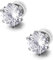 Magnetic Ear Stud Men Women Fake Round Silver Non Piercing Clip on Magnet 1 Pair