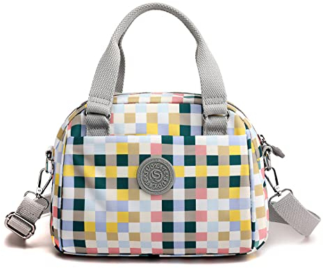 FORRICA Handtaschen Damen Freizeit Leicht Umhängetasche Frauen Crossbody Tasche Oxford Stoff Wasserdicht Damenhandtaschen Gitter